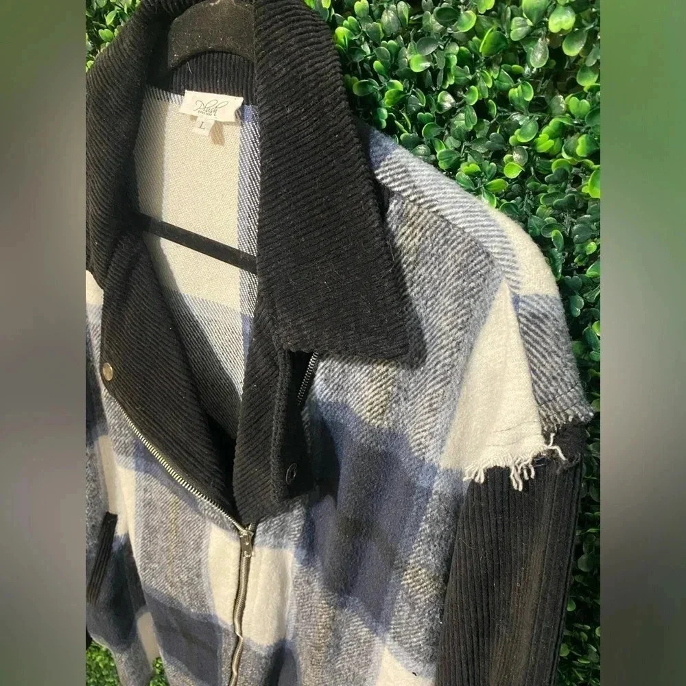 Boutique POL Corded and Plaid Jacket - Size Large - Picture 5 of 12